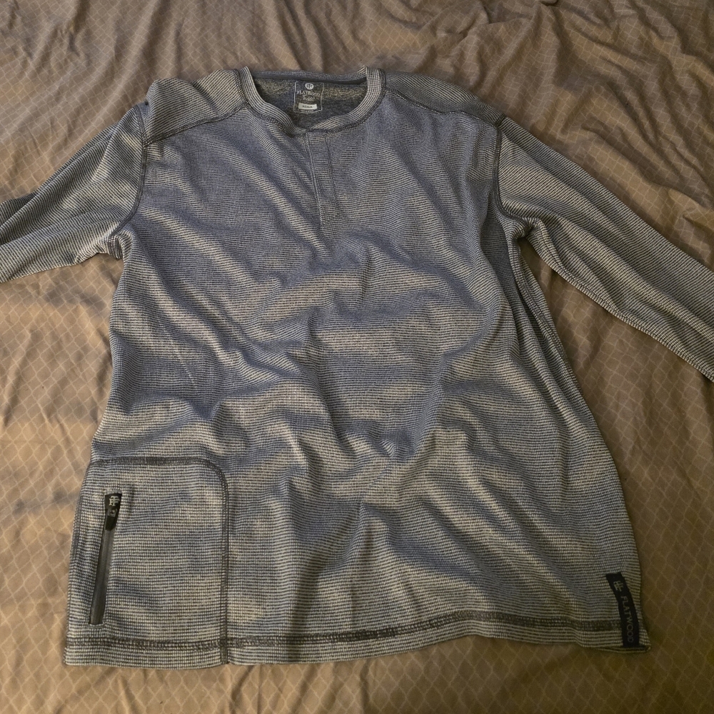 Men's Flatwood Threads Casual Blue Button Down Shirt